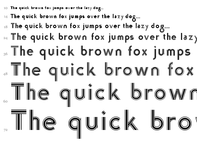 K22 Tri-Line Gothic font waterfall